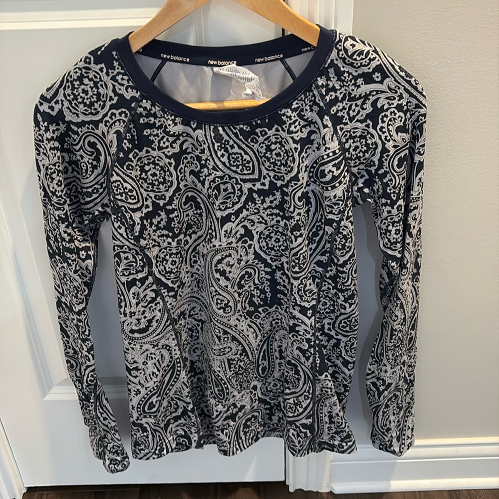New Balance for J. Crew printed active top